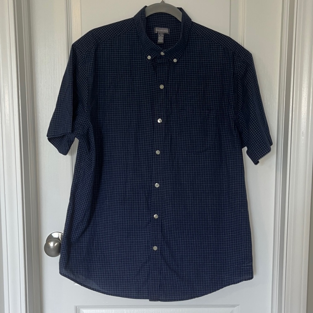 Van Heusen short sleeved button down L - 16/16.5